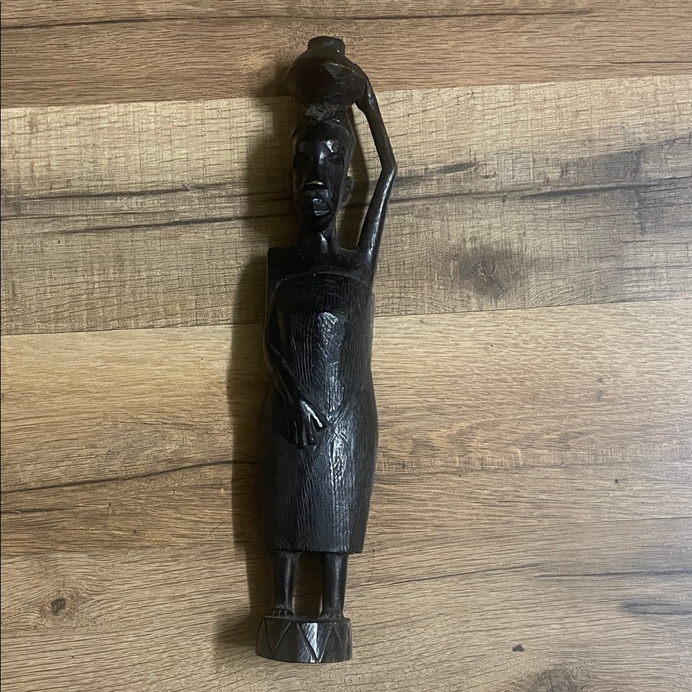 African Women Hand Made Wood Decoration
